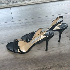 Jimmy Choo Black/Sequin Strappy Heels